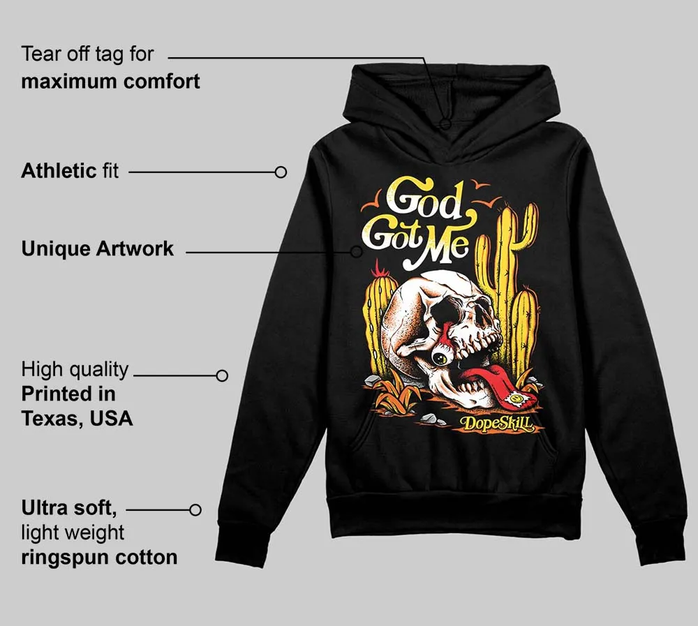 Black Tour Yellow AJ 4 Thunder DopeSkill Hoodie Sweatshirt God Got Me Graphic sold by DopeSkill product image thumbnail 3