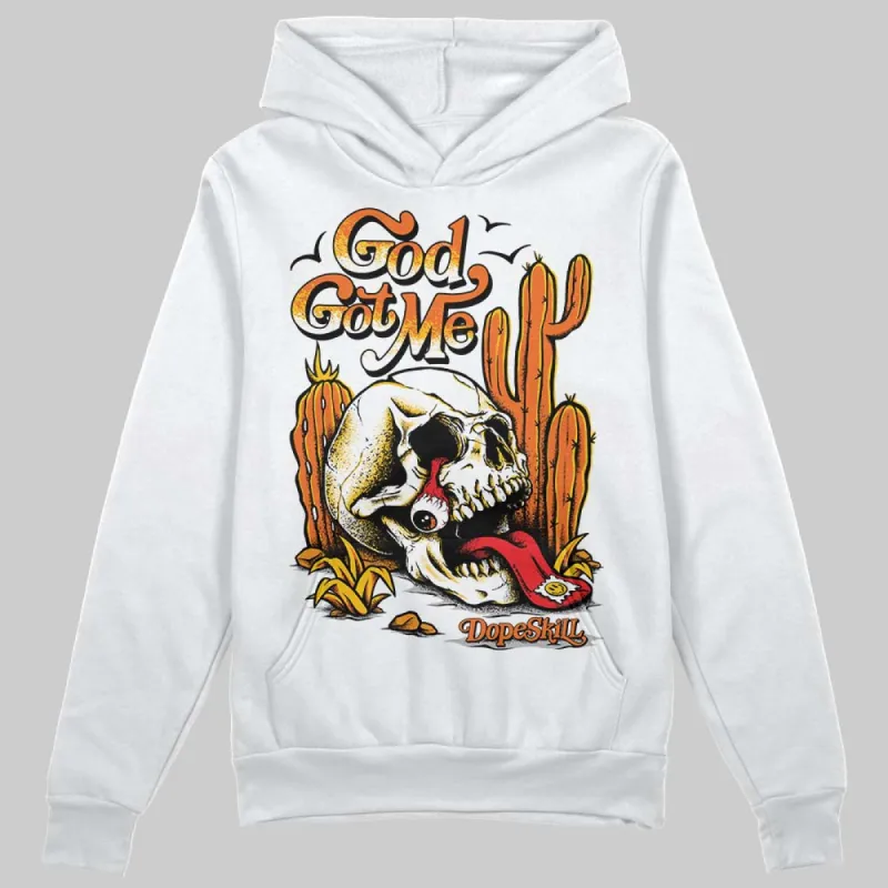 Orange Black White DopeSkill Hoodie Sweatshirt God Got Me Graphic sold by DopeSkill