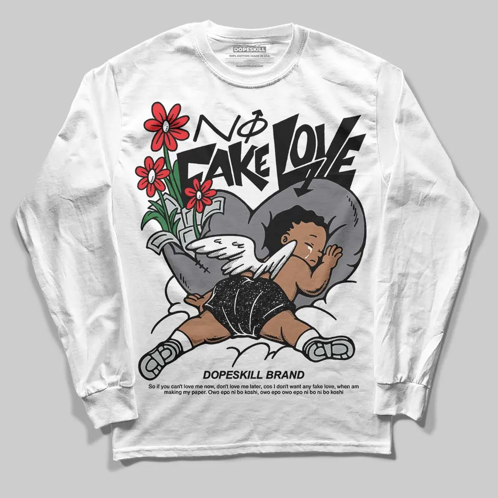 Fear 4s DopeSkill Long Sleeve T-Shirt No Fake Love Graphic sold by DopeSkill product image thumbnail 2