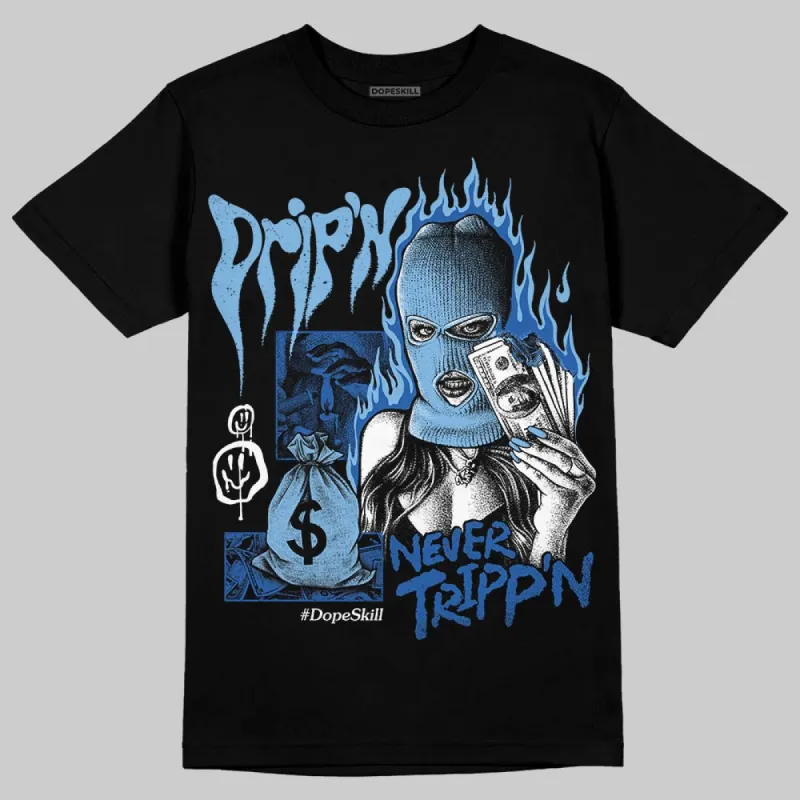 Foamposite One Dark Neon Royal DopeSkill T-Shirt Drip'n Never Tripp'n Graphic sold by DopeSkill