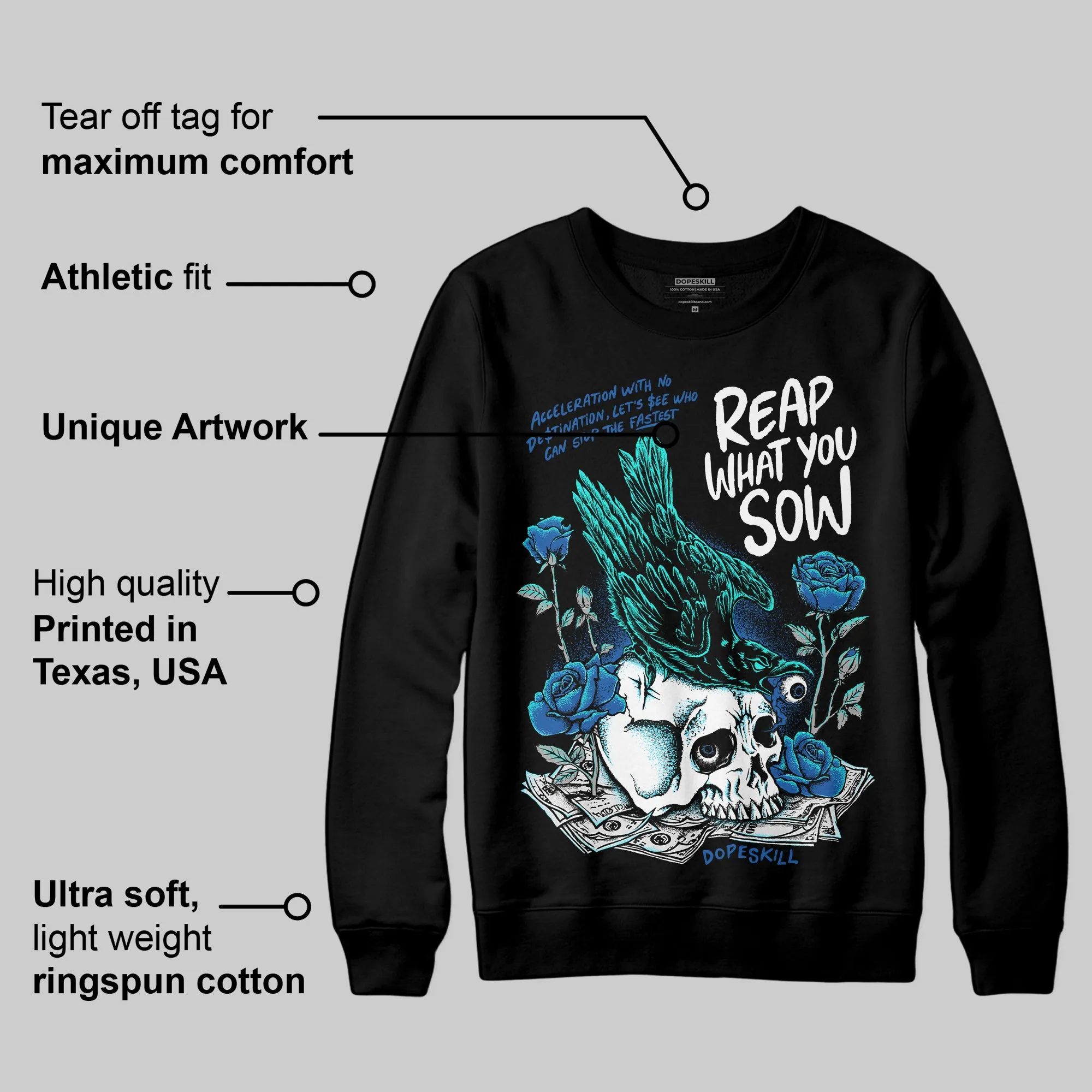 Space Jam 11s DopeSkill Sweatshirt Reap What You Sow Graphic sold by DopeSkill product image thumbnail 3