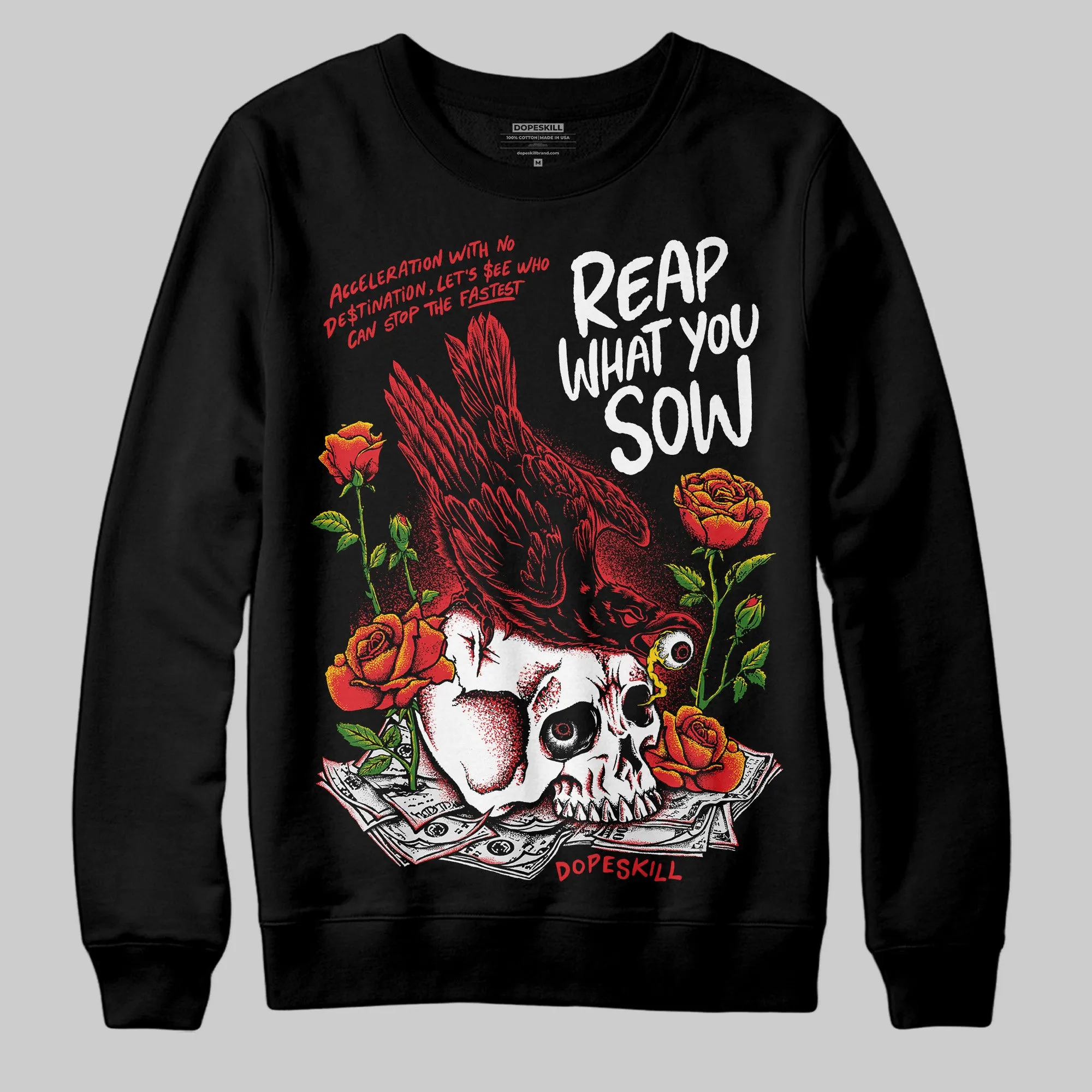 Red Cement 4S DopeSkill Sweatshirt Reap What You Sow Graphic sold by DopeSkill product image thumbnail 2