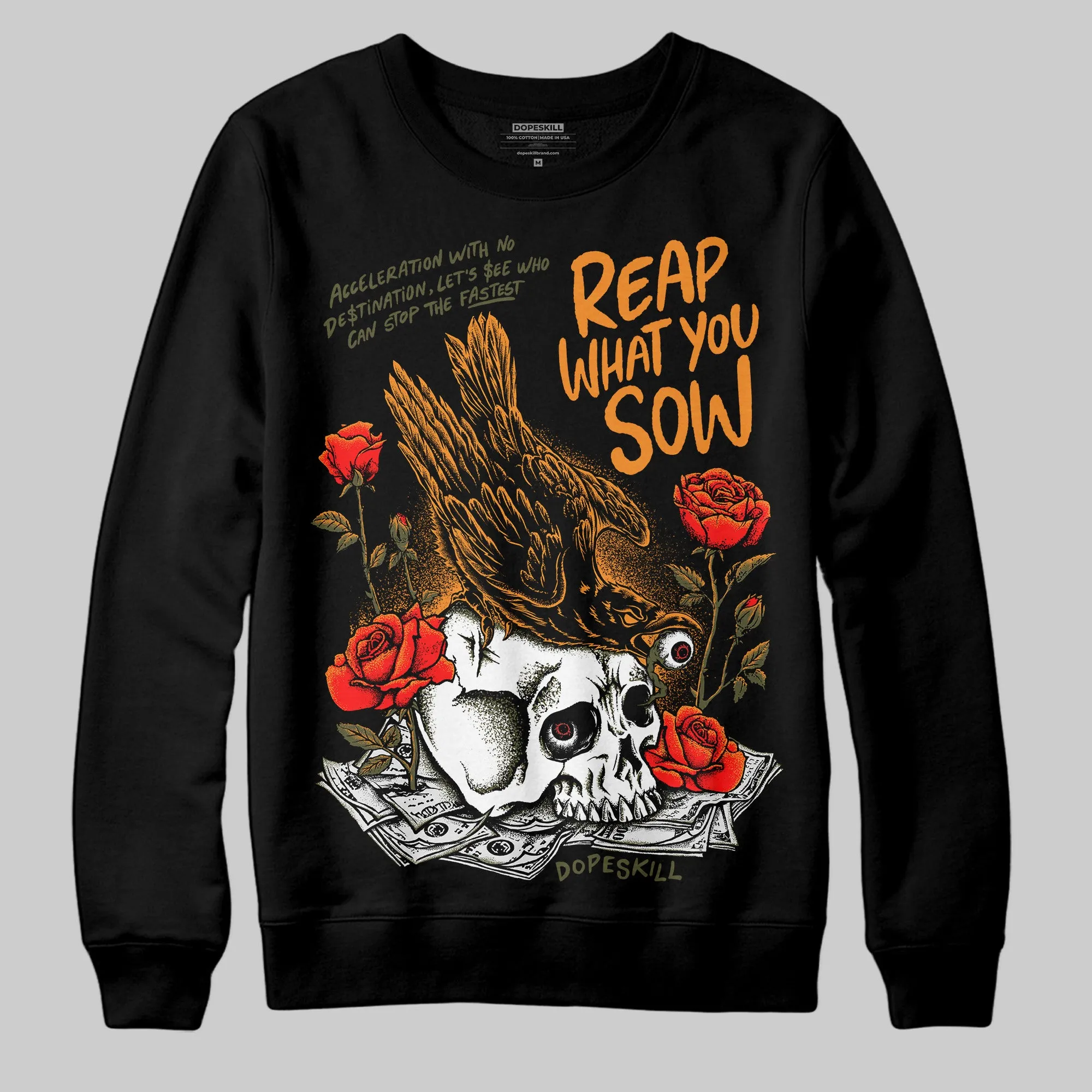 Olive 5s DopeSkill Sweatshirt Reap What You Sow Graphic sold by DopeSkill product image thumbnail 2