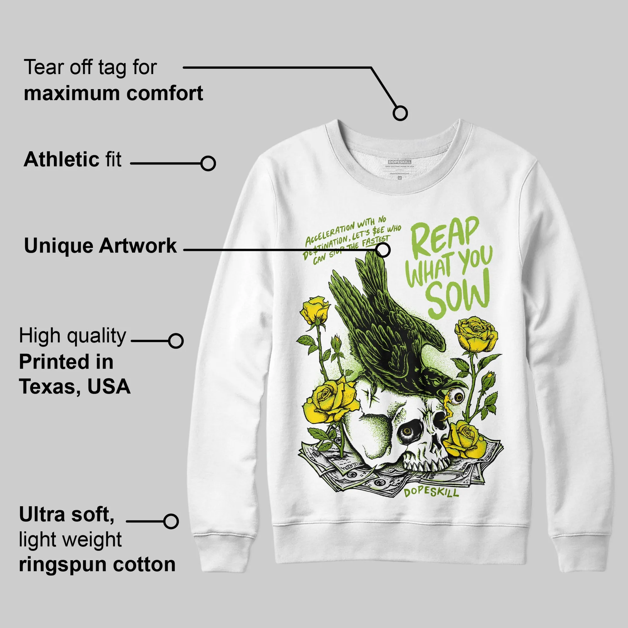Dunk 'Chlorophyll' DopeSkill Sweatshirt Reap What You Sow Graphic sold by DopeSkill product image thumbnail 3