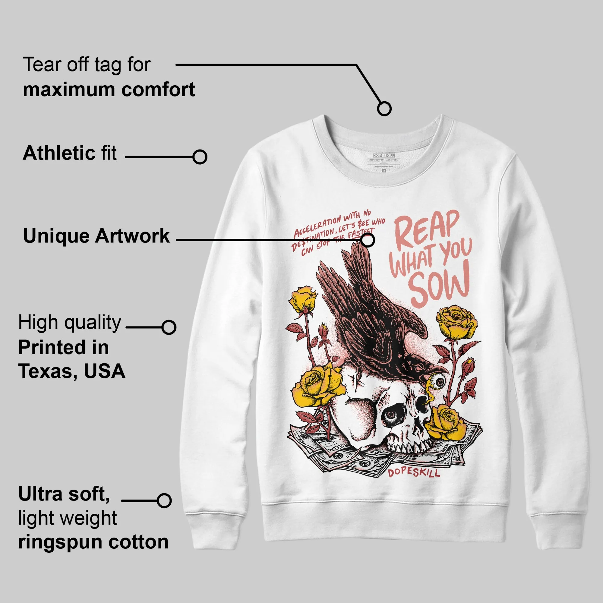 Dune Red 13s DopeSkill Sweatshirt Reap What You Sow Graphic sold by DopeSkill product image thumbnail 3