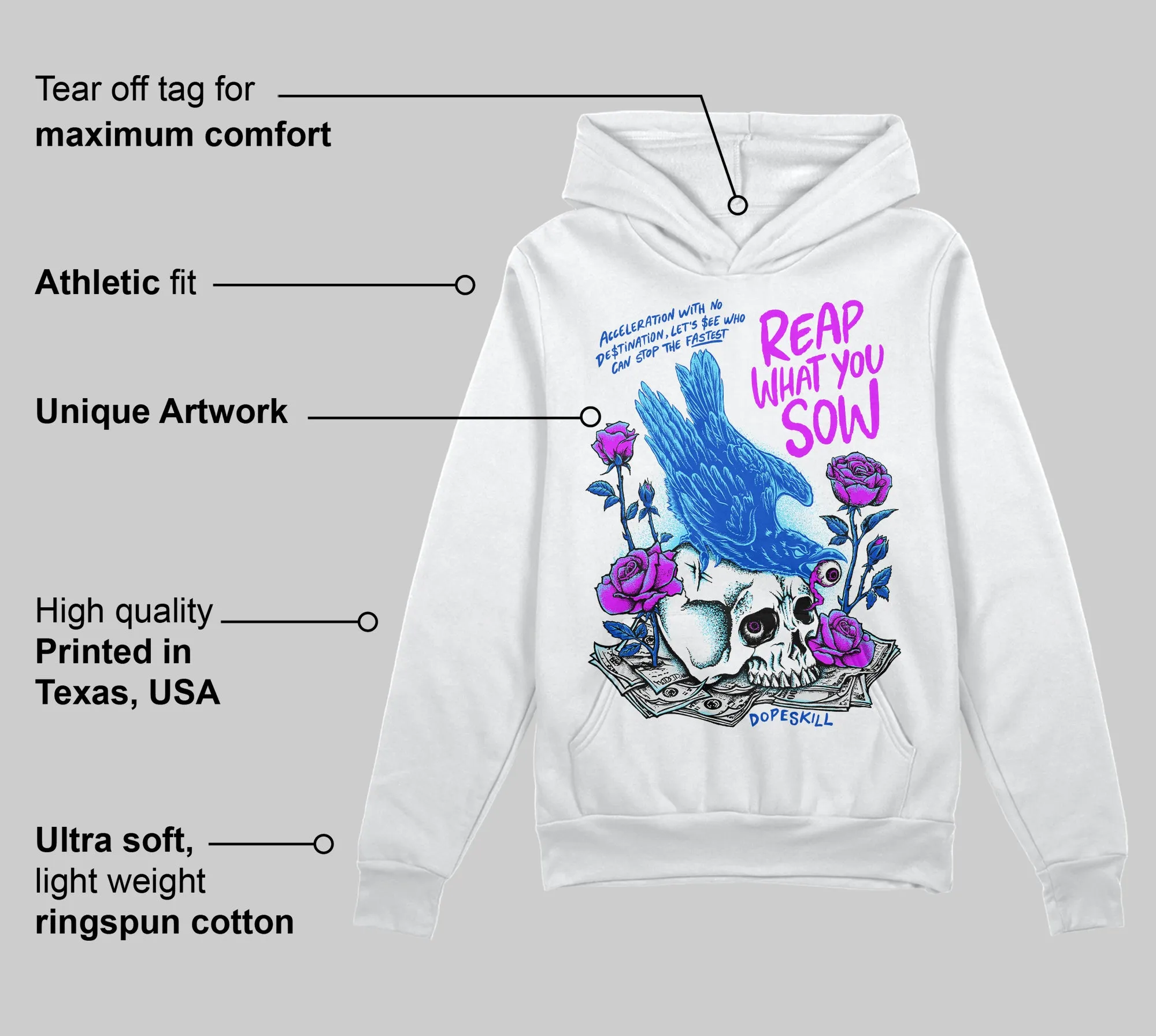 SB Dunk Argon DopeSkill Hoodie Sweatshirt Reap What You Sow Graphic sold by DopeSkill product image thumbnail 3