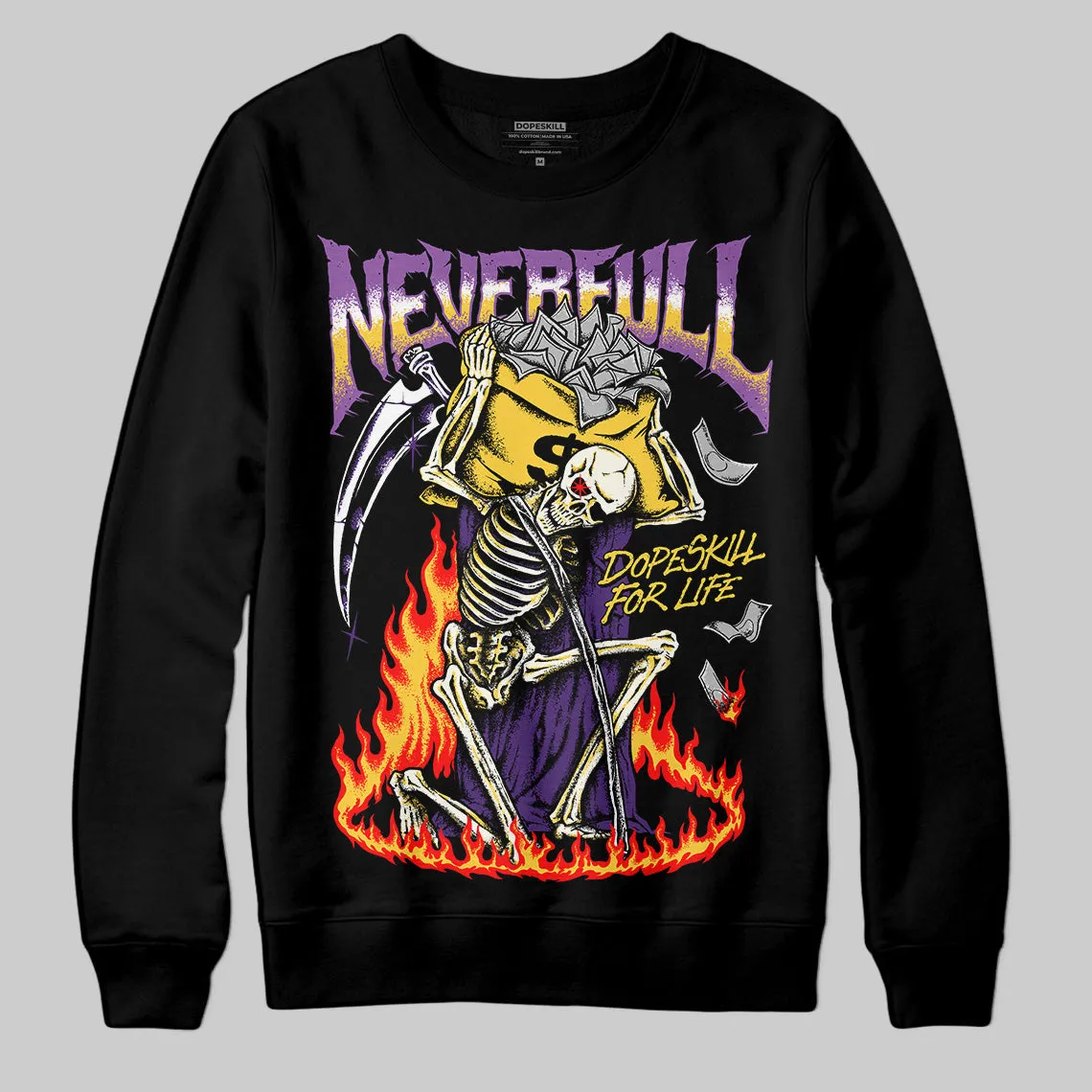 Field Purple 12s DopeSkill Sweatshirt NeverFull Graphic sold by DopeSkill product image thumbnail 2