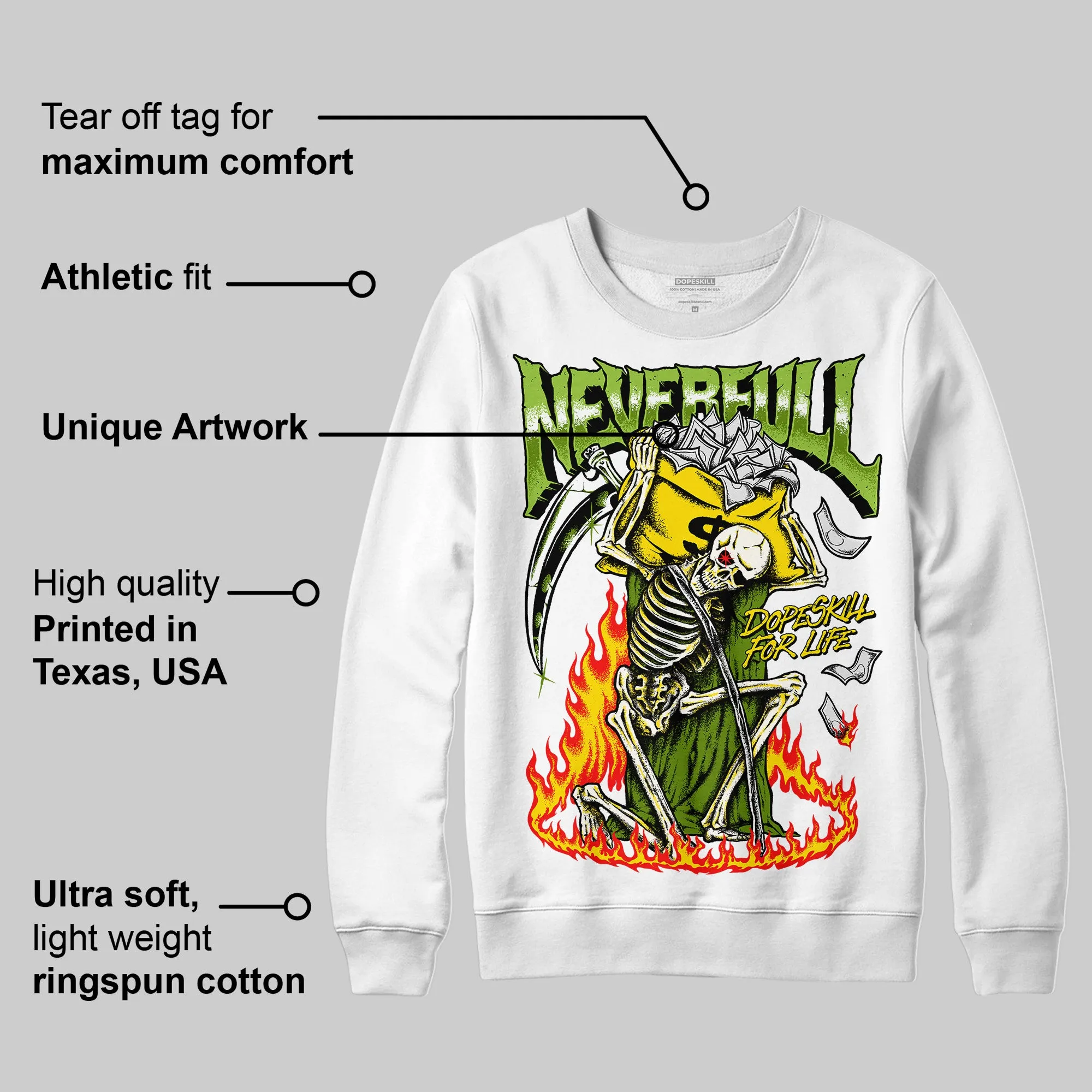 Dunk 'Chlorophyll' DopeSkill Sweatshirt NeverFull Graphic sold by DopeSkill product image thumbnail 3