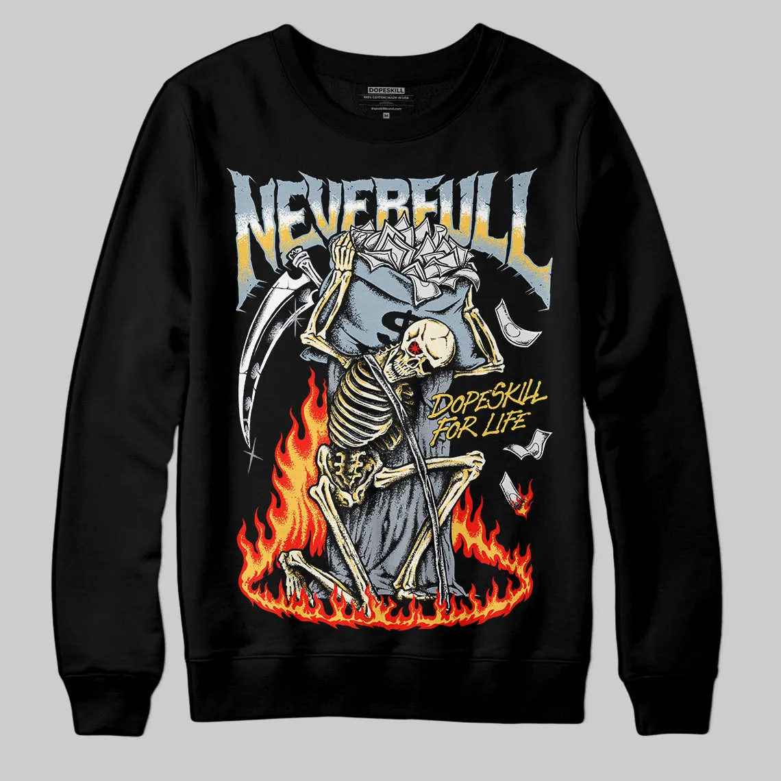 Blue Grey 13s DopeSkill Sweatshirt NeverFull Graphic sold by DopeSkill product image thumbnail 2