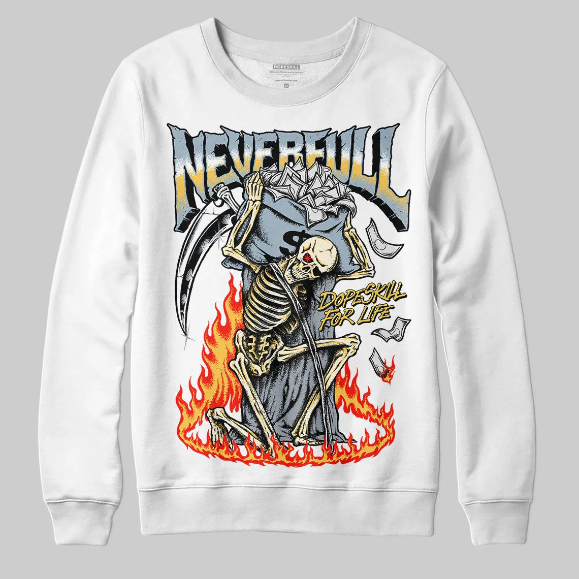 Blue Grey 13s DopeSkill Sweatshirt NeverFull Graphic sold by DopeSkill