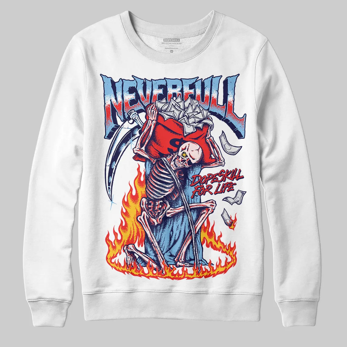 University Blue Collection DopeSkill Sweatshirt NeverFull Graphic sold by DopeSkill