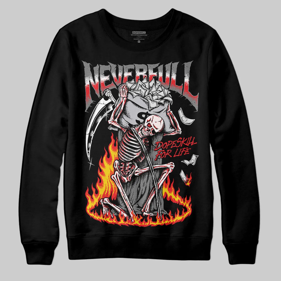 Grey Collection DopeSkill Sweatshirt NeverFull Graphic sold by DopeSkill product image thumbnail 2