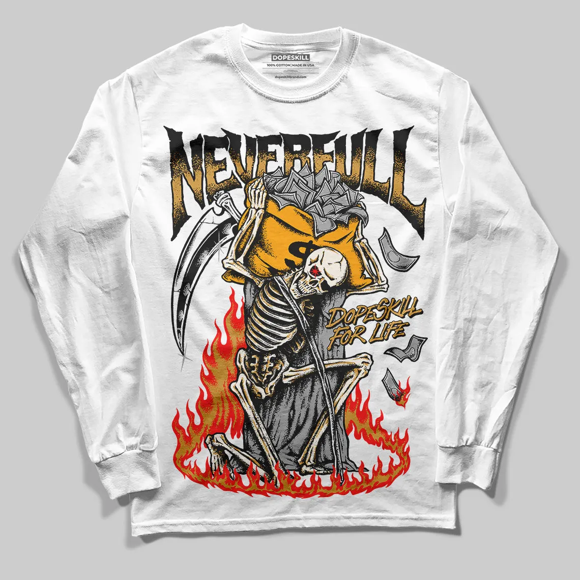 Gratitude 11s DopeSkill Long Sleeve T-Shirt NeverFull Graphic sold by DopeSkill