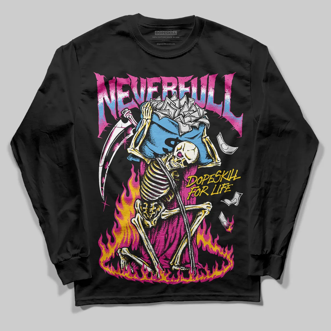 Dunk Active Fuchsia DopeSkill Long Sleeve T-Shirt NeverFull Graphic sold by DopeSkill product image thumbnail 2