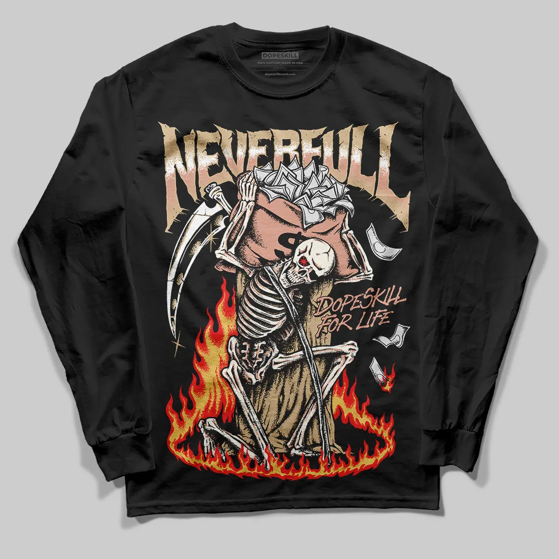 TAN Collection DopeSkill Long Sleeve T-Shirt NeverFull Graphic sold by DopeSkill