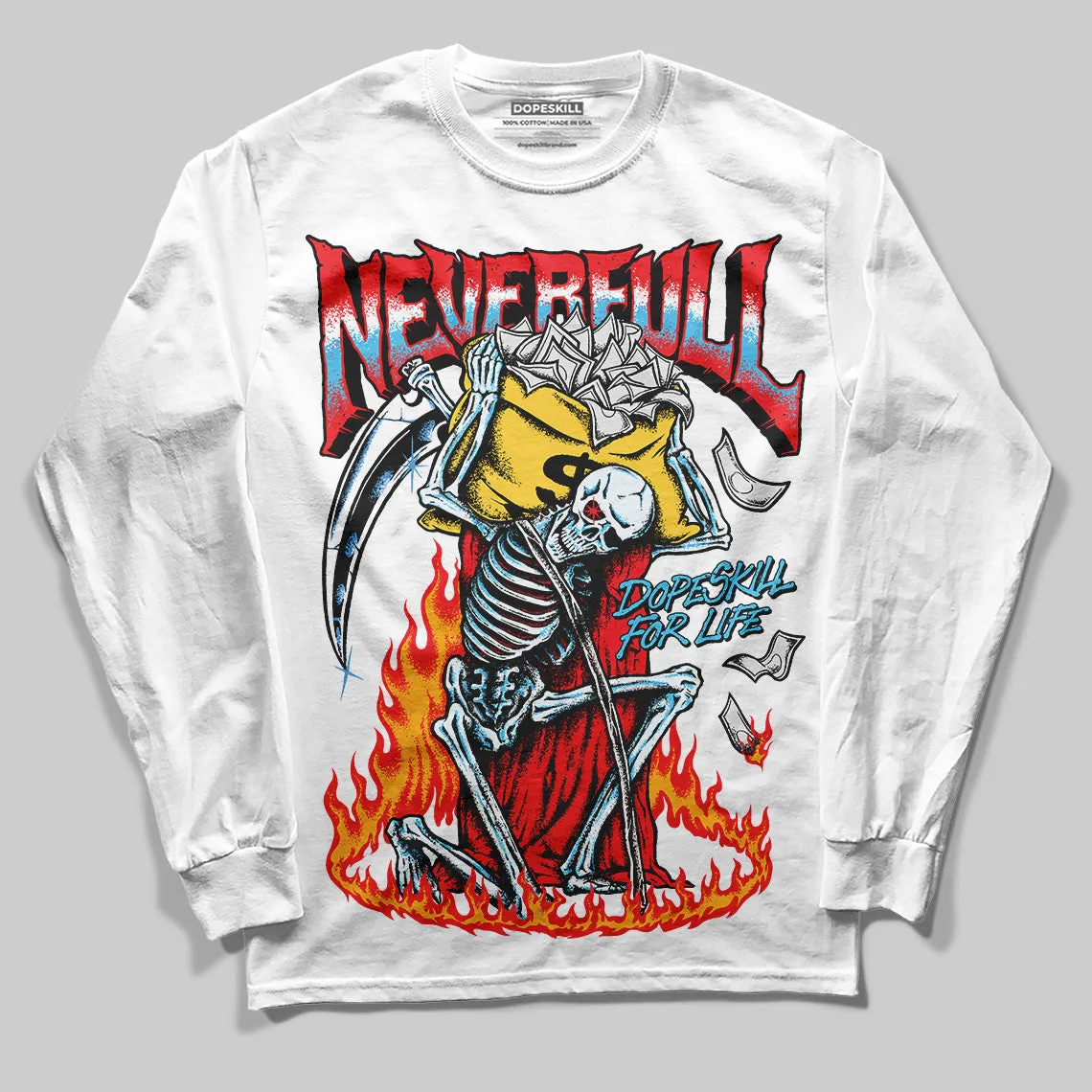 Red Collection DopeSkill Long Sleeve T-Shirt NeverFull Graphic sold by DopeSkill product image thumbnail 2