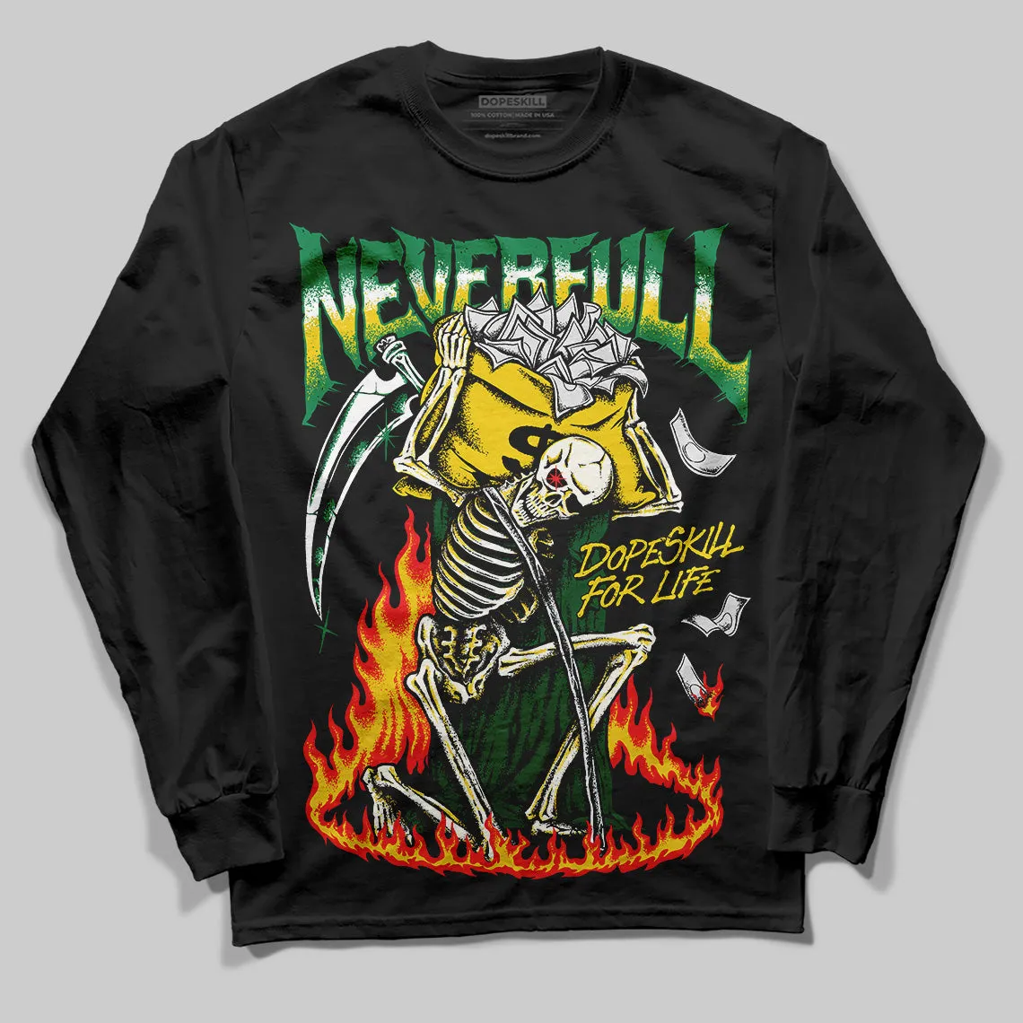 Green Collection DopeSkill Long Sleeve T-Shirt NeverFull Graphic sold by DopeSkill product image thumbnail 2