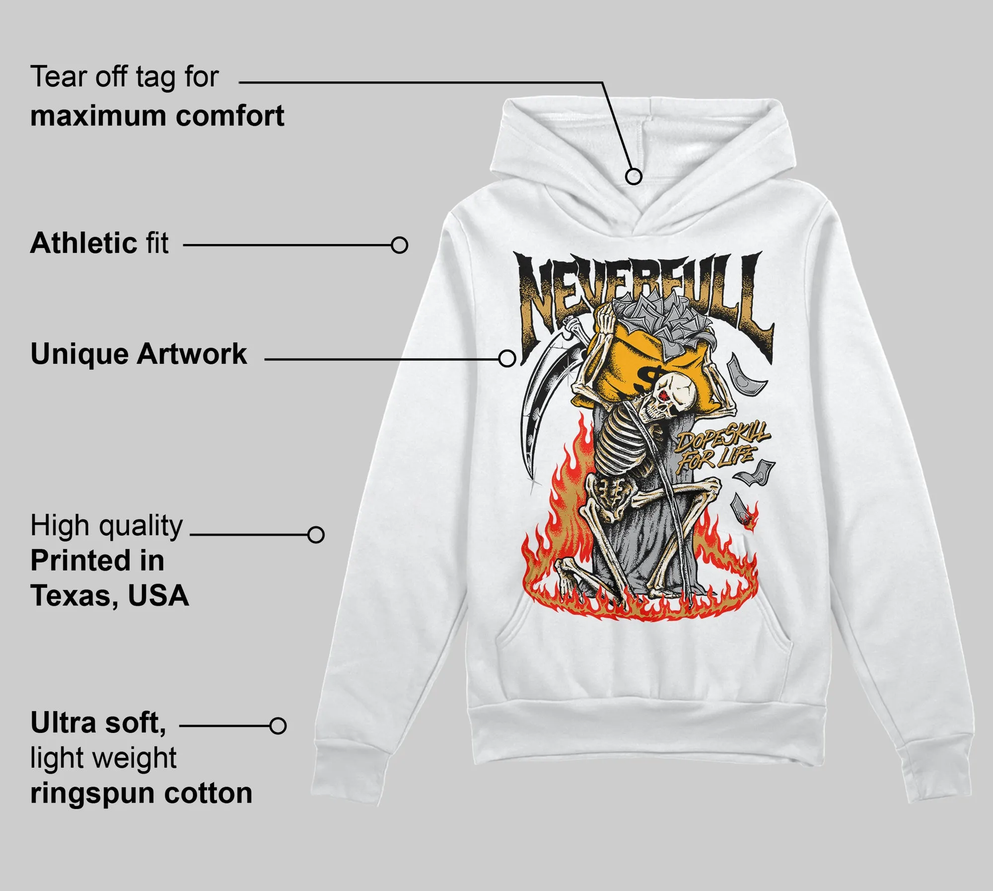 Gratitude 11s DopeSkill Hoodie Sweatshirt NeverFull Graphic sold by DopeSkill product image thumbnail 3