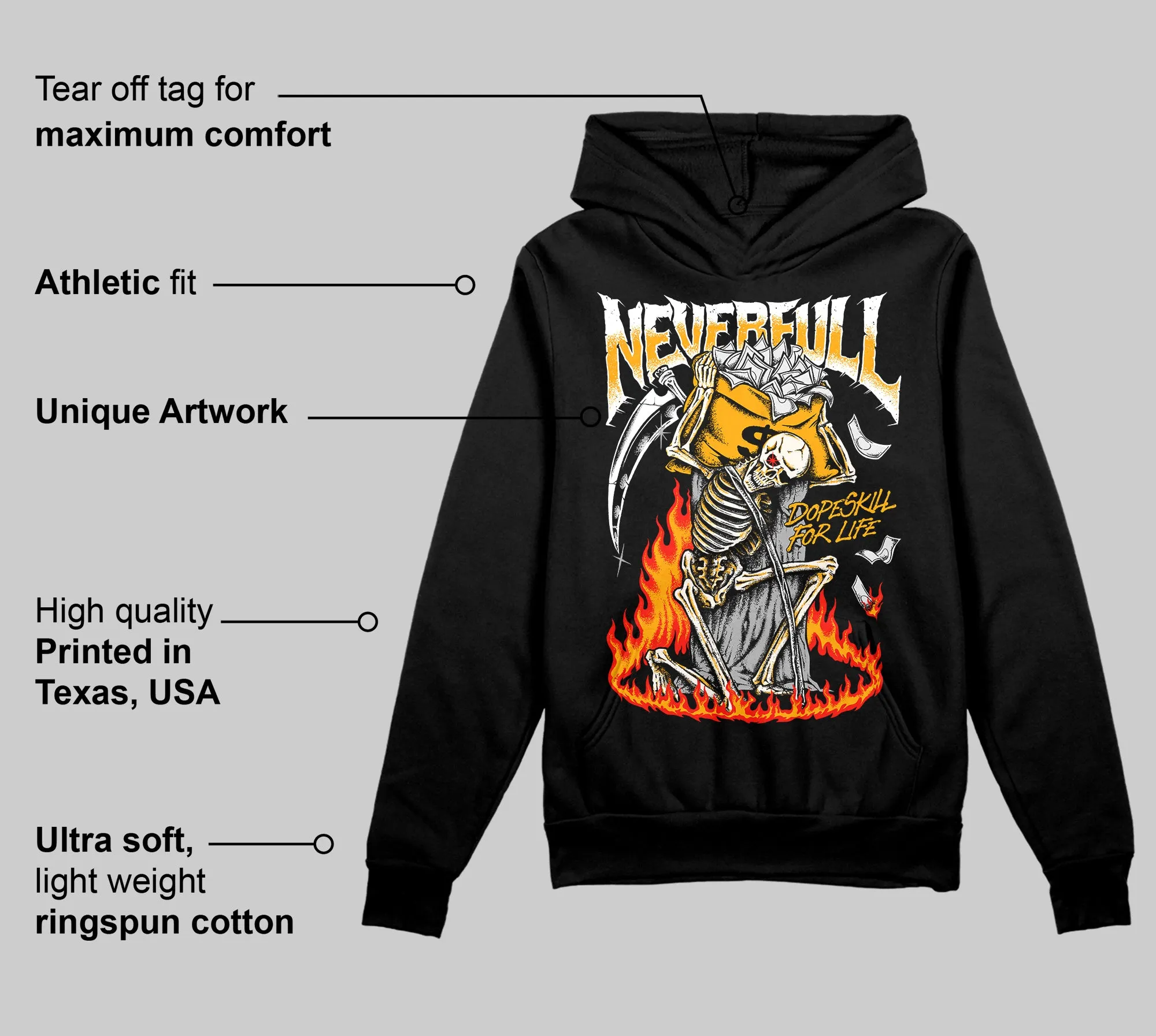 Black Taxi 12s DopeSkill Hoodie Sweatshirt NeverFull Graphic sold by DopeSkill product image thumbnail 3