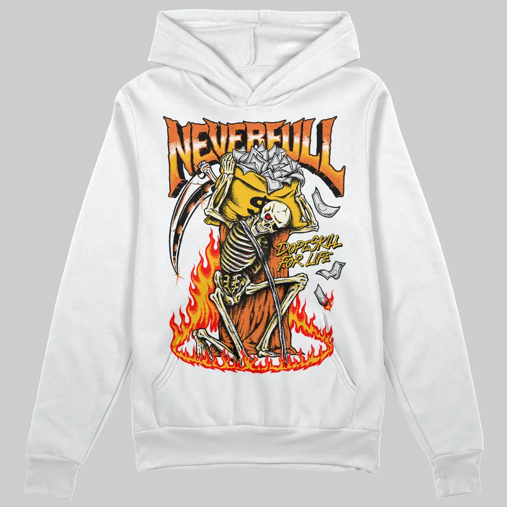 Orange Black White DopeSkill Hoodie Sweatshirt NeverFull Graphic sold by DopeSkill