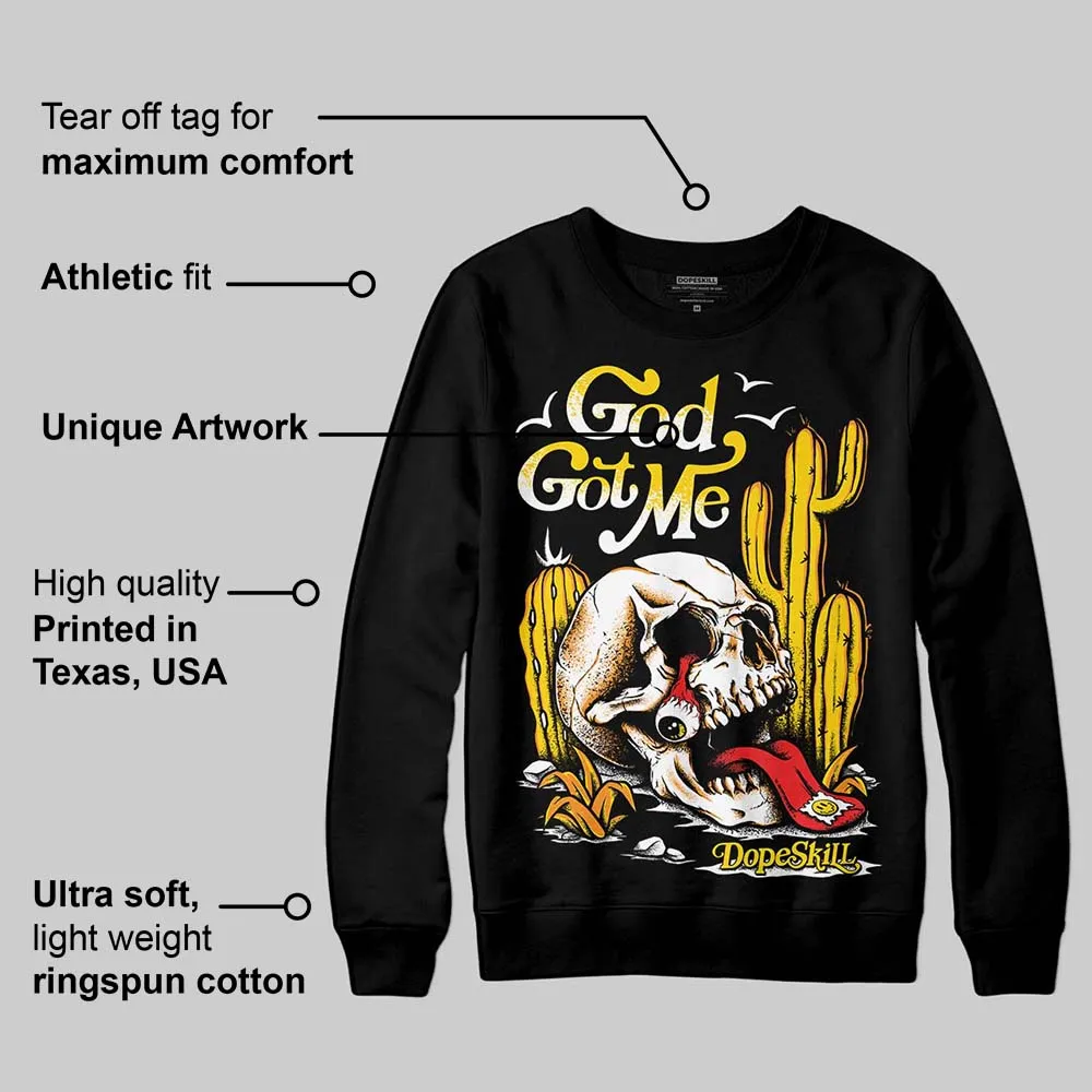 Yellow Ochre 6s DopeSkill Sweatshirt God Got Me Graphic sold by DopeSkill product image thumbnail 3