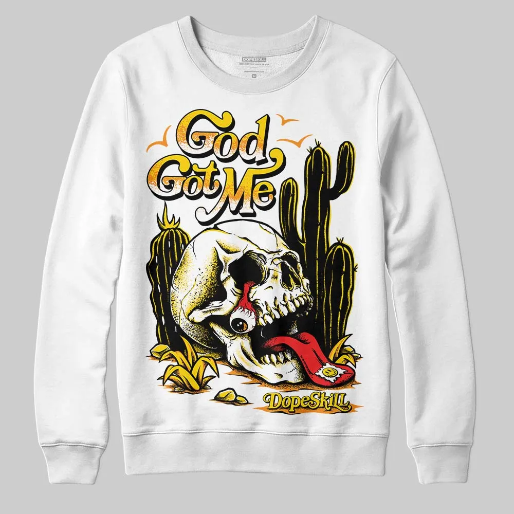 Yellow Ochre 6s DopeSkill Sweatshirt God Got Me Graphic sold by DopeSkill product image thumbnail 2