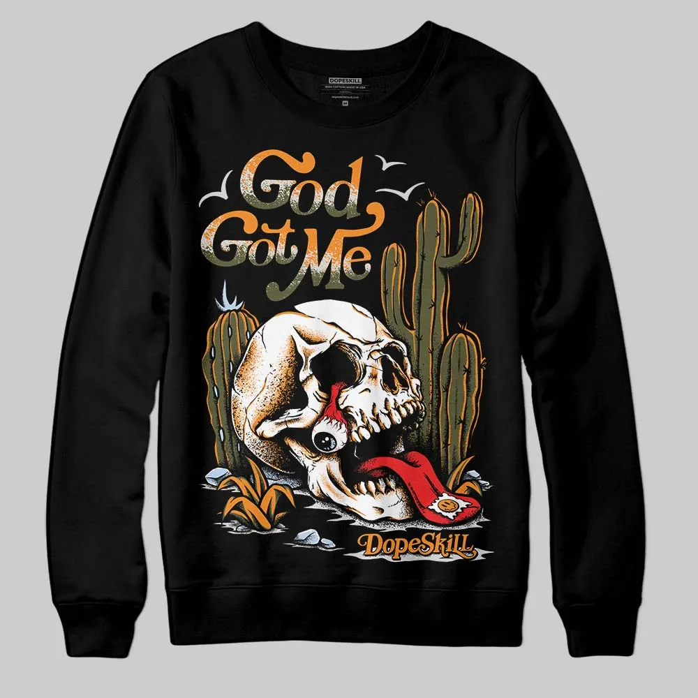 Olive 5s DopeSkill Sweatshirt God Got Me Graphic sold by DopeSkill product image thumbnail 2
