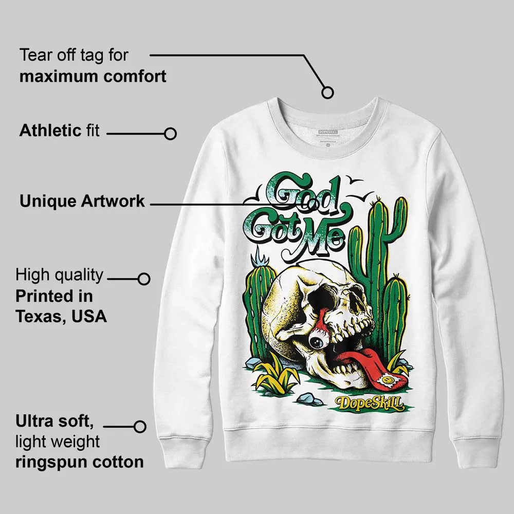 Lucky Green 5s DopeSkill Sweatshirt God Got Me Graphic sold by DopeSkill product image thumbnail 3