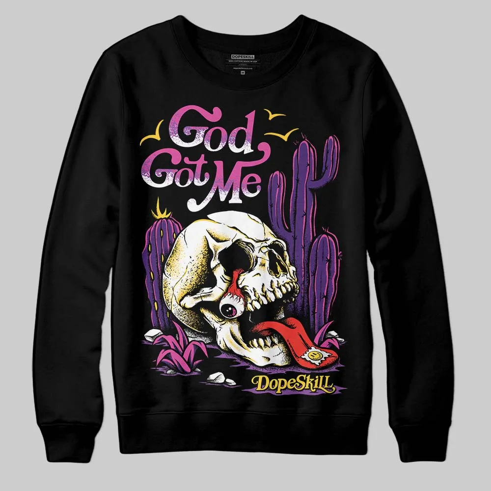 Field Purple 12s DopeSkill Sweatshirt God Got Me Graphic sold by DopeSkill product image thumbnail 2