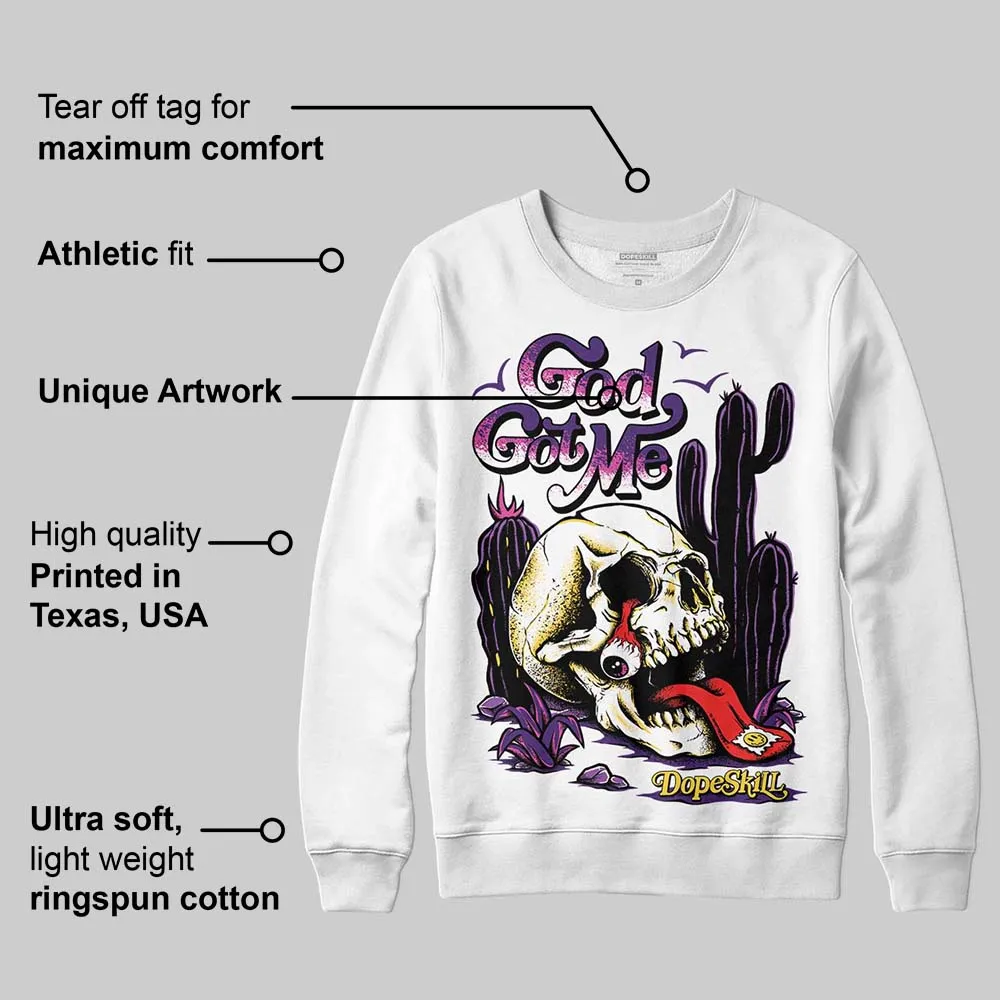 Field Purple 12s DopeSkill Sweatshirt God Got Me Graphic sold by DopeSkill product image thumbnail 3