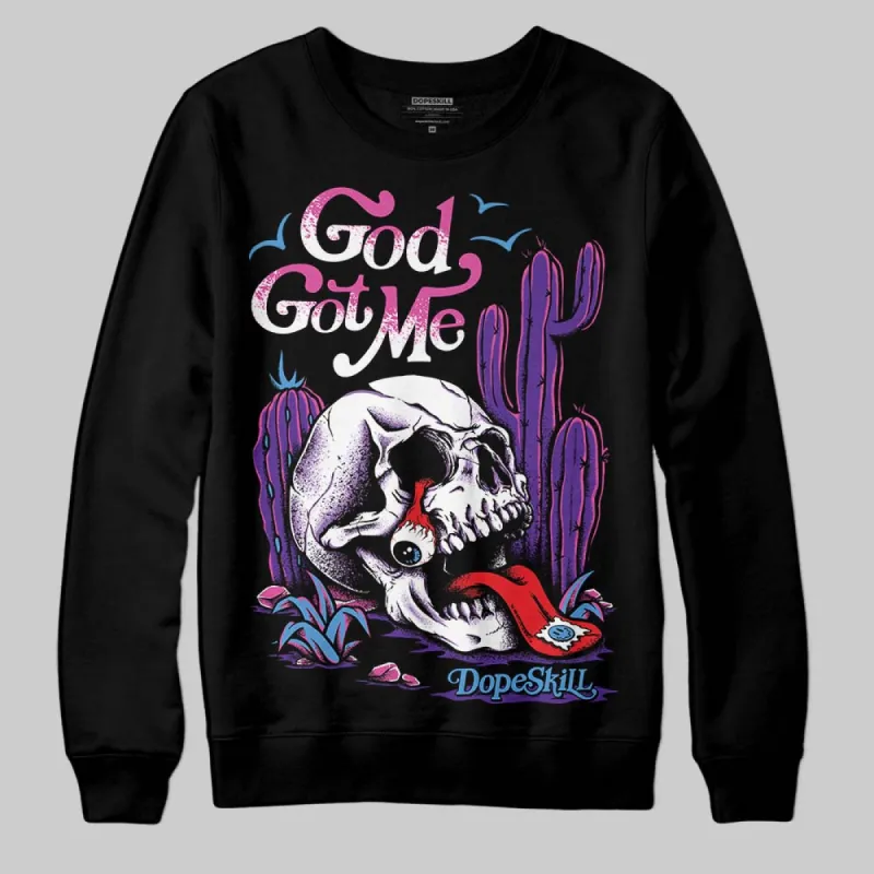 PURPLE Collection DopeSkill Sweatshirt God Got Me Graphic sold by DopeSkill