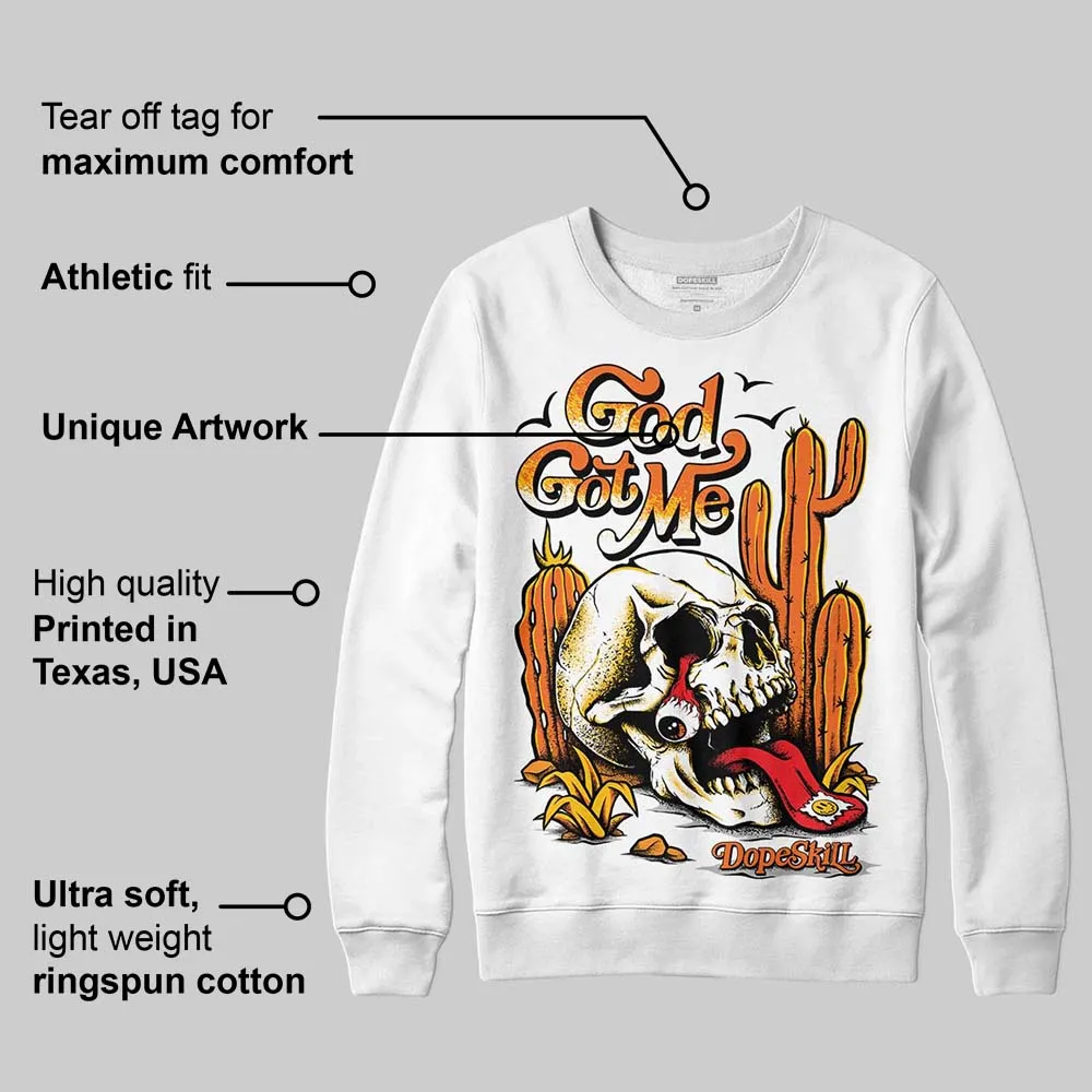 Orange Black White DopeSkill Sweatshirt God Got Me Graphic sold by DopeSkill product image thumbnail 3