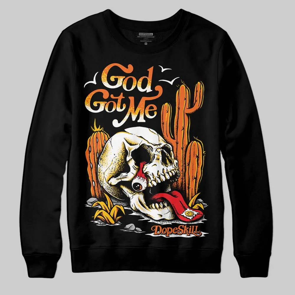 Orange Black White DopeSkill Sweatshirt God Got Me Graphic sold by DopeSkill product image thumbnail 2