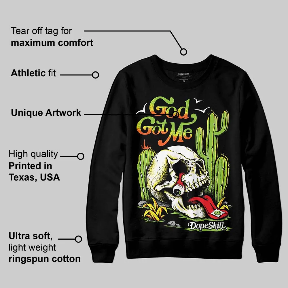 Neon Green Collection DopeSkill Sweatshirt God Got Me Graphic sold by DopeSkill product image thumbnail 3