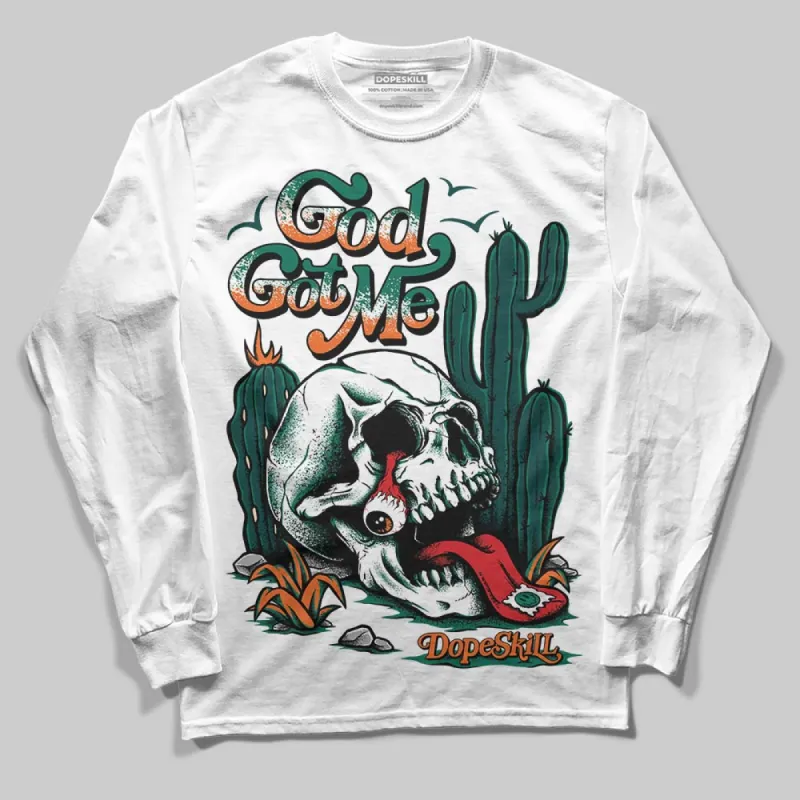 Oxidized Green 4s DopeSkill Long Sleeve T-Shirt God Got Me Graphic sold by DopeSkill