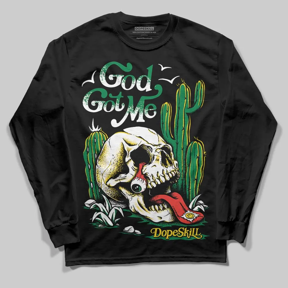 Lucky Green 5s DopeSkill Long Sleeve T-Shirt God Got Me Graphic sold by DopeSkill product image thumbnail 2