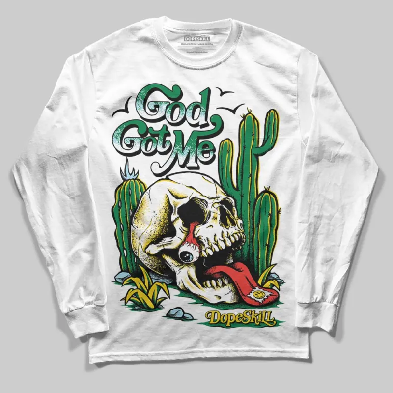Lucky Green 5s DopeSkill Long Sleeve T-Shirt God Got Me Graphic sold by DopeSkill