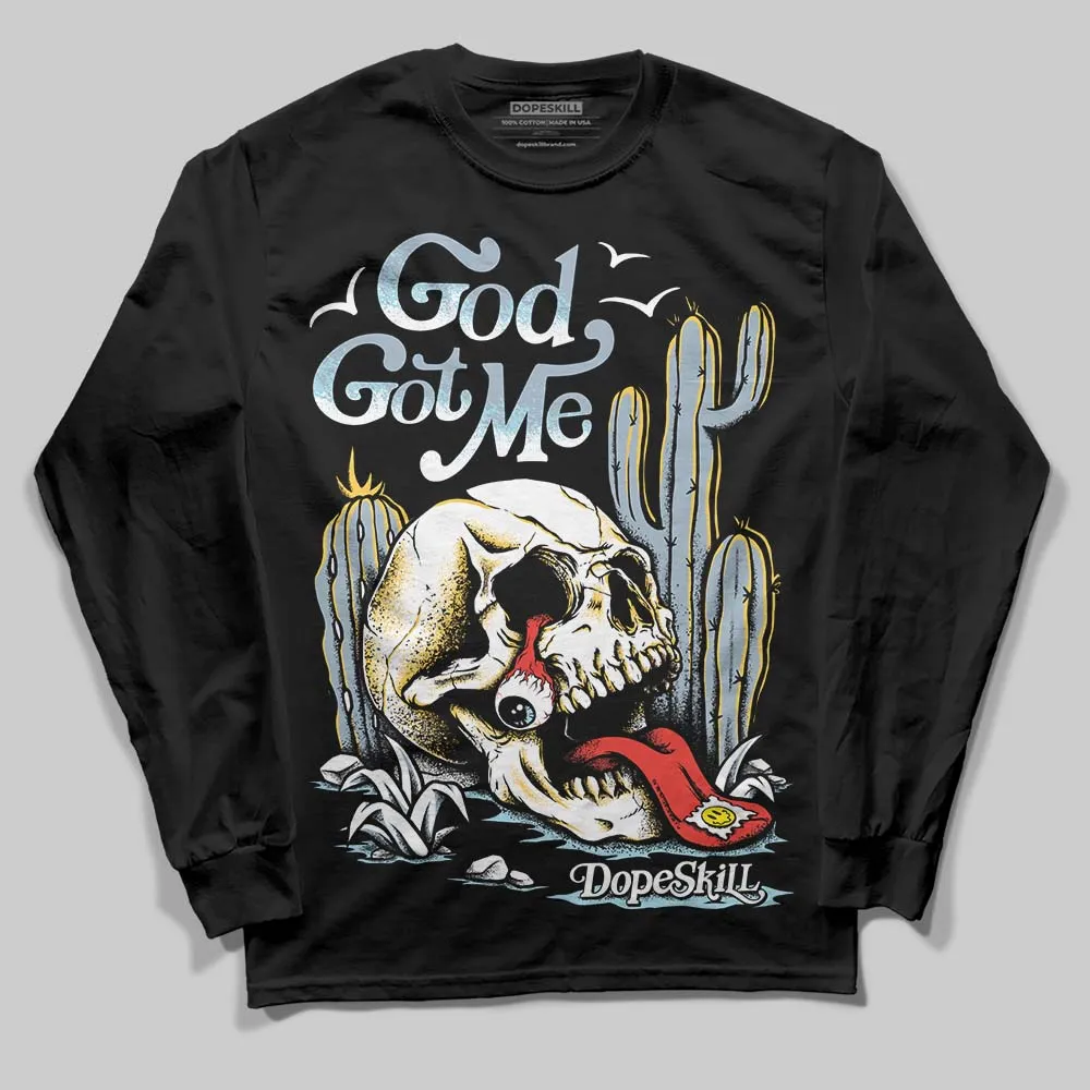 Blue Grey 13s DopeSkill Long Sleeve T-Shirt God Got Me Graphic sold by DopeSkill product image thumbnail 2