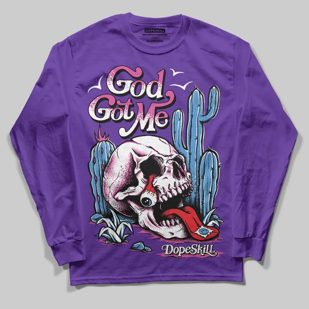 PURPLE Collection DopeSkill Purple Long Sleeve T-Shirt God Got Me Graphic sold by DopeSkill