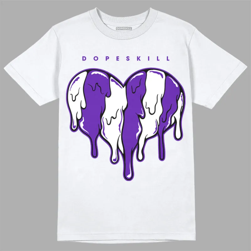 Dunk Purple Championship Court White DopeSkill T-Shirt Slime Drip Heart Graphic sold by DopeSkill