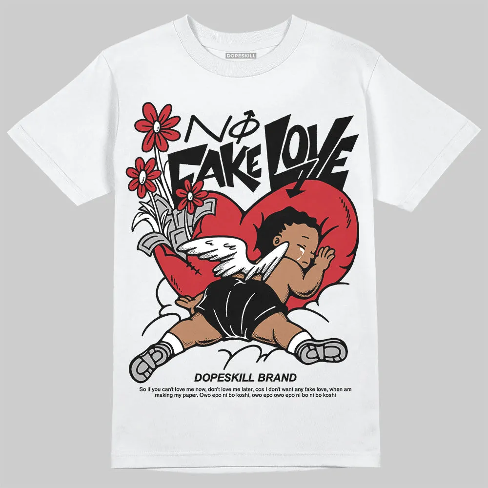 Bred Velvet 11s DopeSkill T-Shirt No Fake Love Graphic sold by DopeSkill product image thumbnail 2