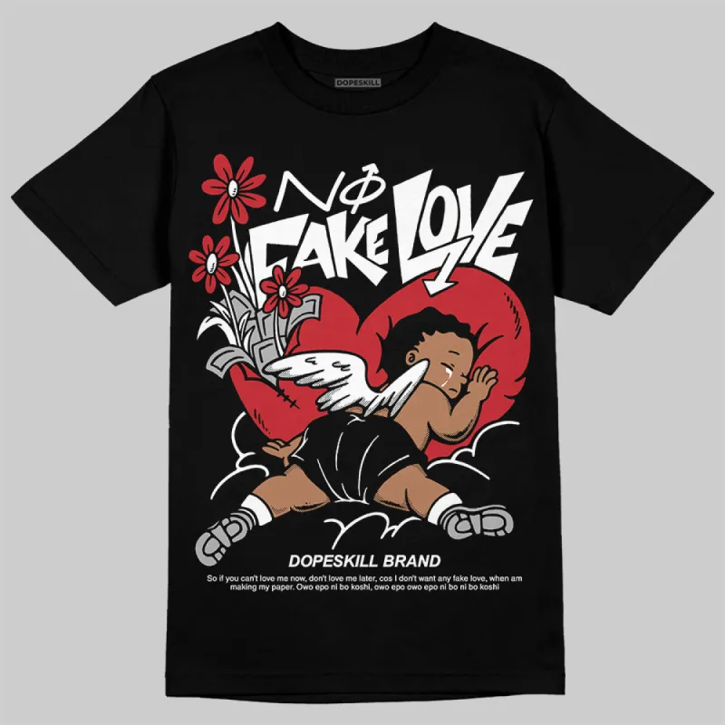 Bred Velvet 11s DopeSkill T-Shirt No Fake Love Graphic sold by DopeSkill
