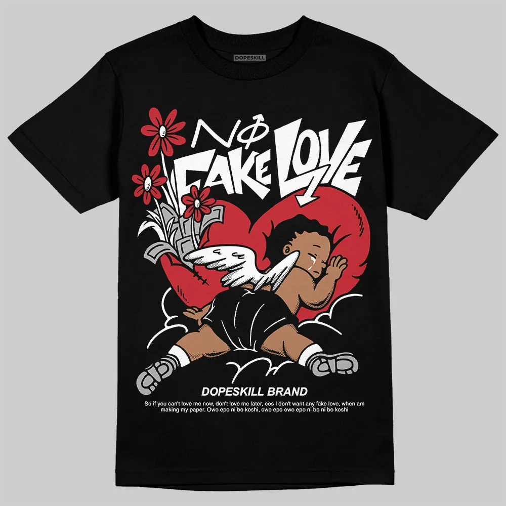 Bred Velvet 11s DopeSkill T-Shirt No Fake Love Graphic sold by DopeSkill