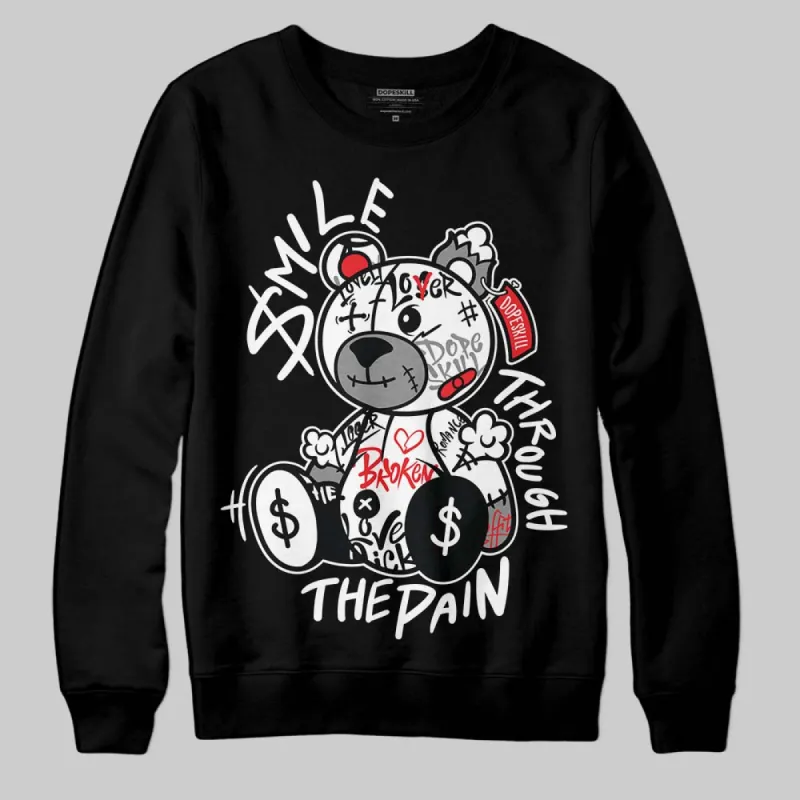 Rick Owens Black Leather Sneaker DopeSkill Sweatshirt Smile Through The Pain Graphic sold by DopeSkill