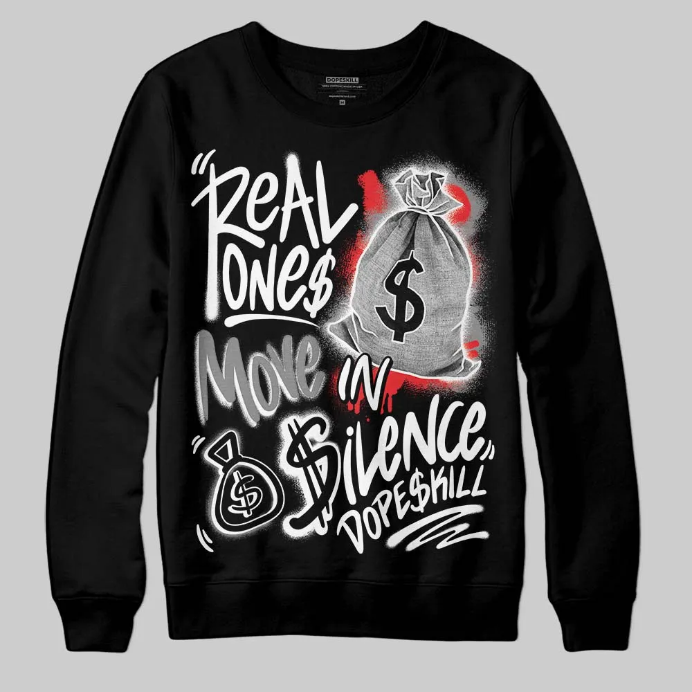 Rick Owens Black Leather Sneaker DopeSkill Sweatshirt Real Ones Move In Silence Graphic sold by DopeSkill