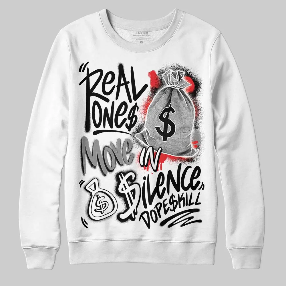 Rick Owens Black Leather Sneaker DopeSkill Sweatshirt Real Ones Move In Silence Graphic sold by DopeSkill product image thumbnail 2