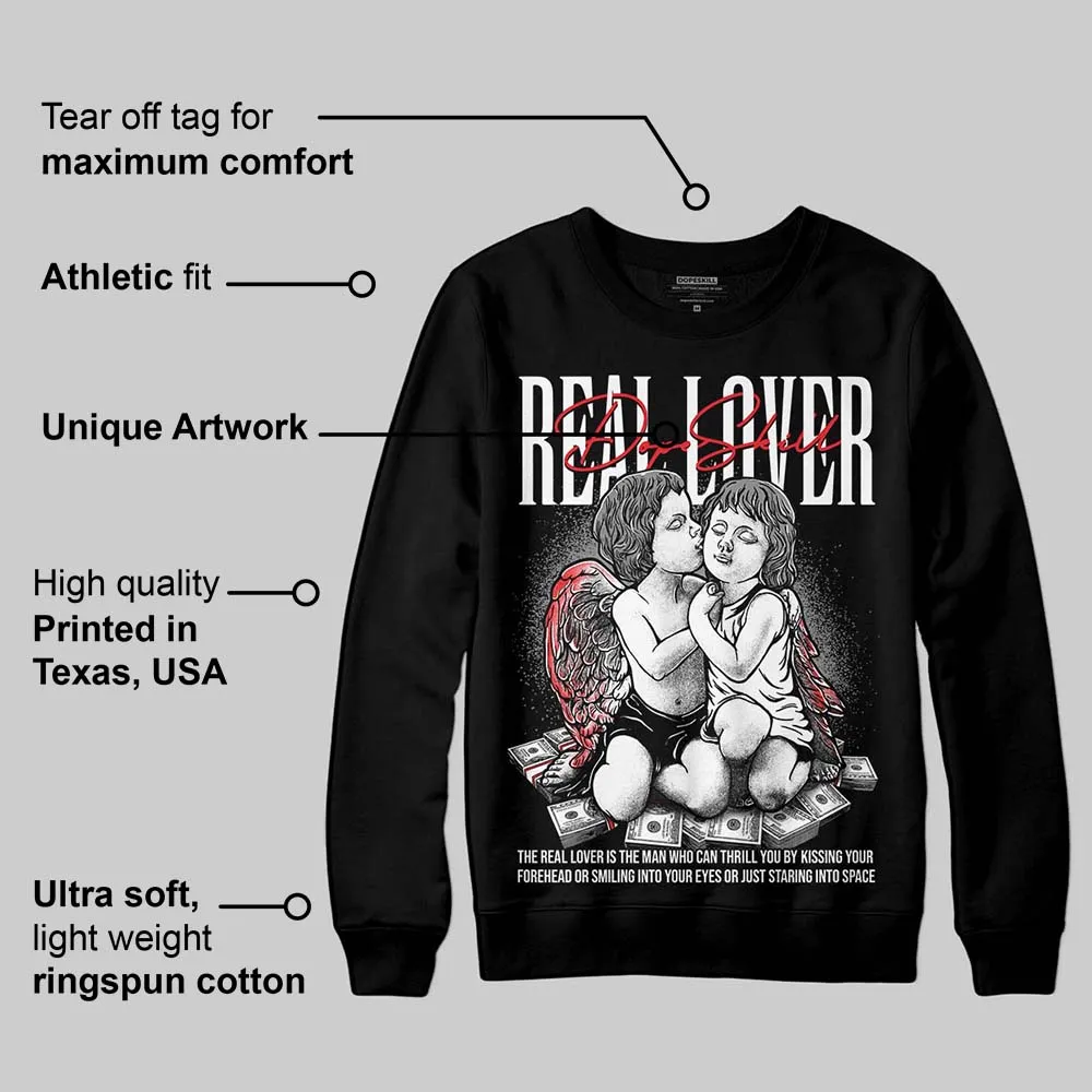Rick Owens Black Leather Sneaker DopeSkill Sweatshirt Real Lover Graphic sold by DopeSkill product image thumbnail 3