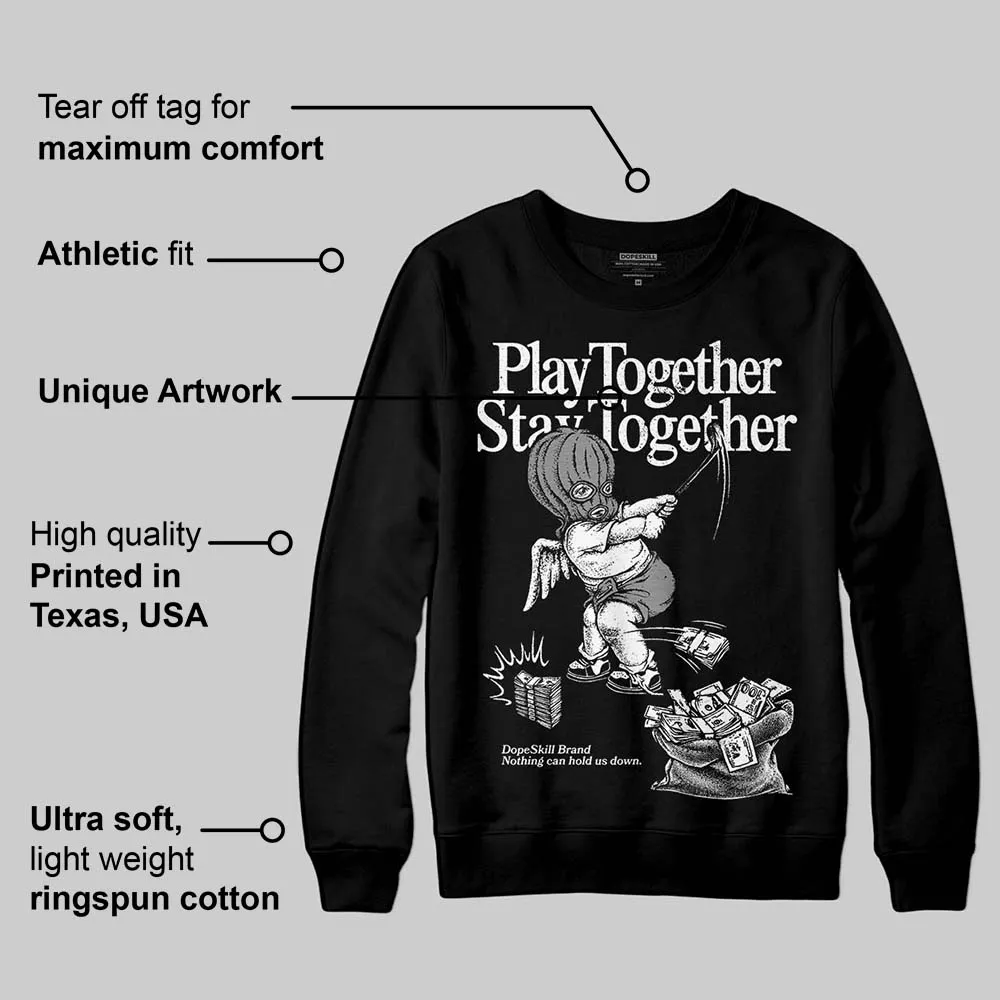 Rick Owens Black Leather Sneaker DopeSkill Sweatshirt Play together, Stay together Graphic sold by DopeSkill product image thumbnail 3