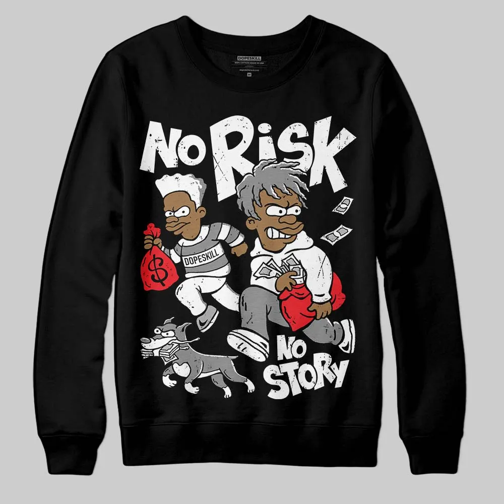 Rick Owens Black Leather Sneaker DopeSkill Sweatshirt No Risk No Story Graphic sold by DopeSkill