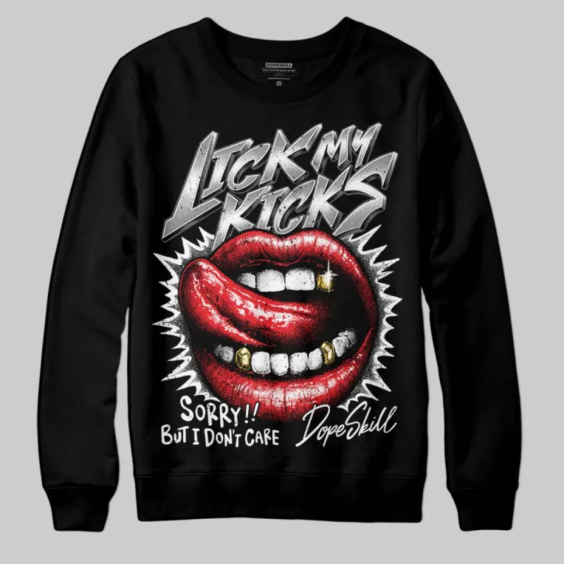 Rick Owens Black Leather Sneaker DopeSkill Sweatshirt Lick My Kicks Graphic sold by DopeSkill